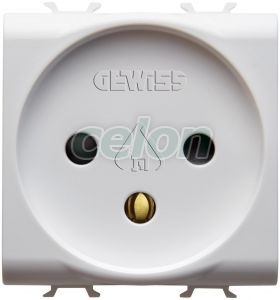 S. Outlet 2M 2P+E 16A Isr White GW10281 - Gewiss, Egyéb termékek, Gewiss, Domotics, Chorus lakossági szerelvény sorozat, Gewiss