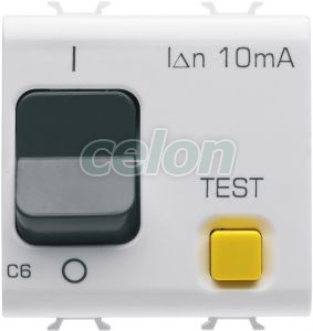 Rcbo 1P+N C6 10Ma 230V Ac 3Ka W. GW10482 - Gewiss, Egyéb termékek, Gewiss, Domotics, Chorus lakossági szerelvény sorozat, Gewiss