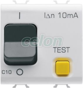 Rcbo 1P+N C10 10Ma 230V Ac 3Ka W. GW10485 - Gewiss, Egyéb termékek, Gewiss, Domotics, Chorus lakossági szerelvény sorozat, Gewiss