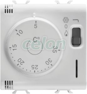 Thermostat 2M 230Vac-50/60Hz White GW10705 - Gewiss, Egyéb termékek, Gewiss, Domotics, Chorus lakossági szerelvény sorozat, Gewiss