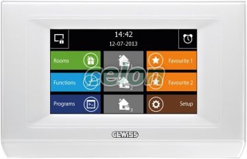 Panou Tactil Naxos Domo Knx Alb GW10961WH - Gewiss, Alte Produse, Gewiss, Domestice, Gama Chorus-Home Automation KNX Easy BUS, Gewiss