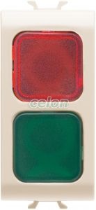 Double Red/Green Indicator Lamp, Ivory GW11629 - Gewiss, Egyéb termékek, Gewiss, Domotics, Chorus lakossági szerelvény sorozat, Gewiss