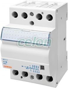 Contactor 40A 4No 230V 3M GWD6724 - Gewiss, Egyéb termékek, Gewiss, Moduláris szerelvények, 90 AM rendszer, Gewiss