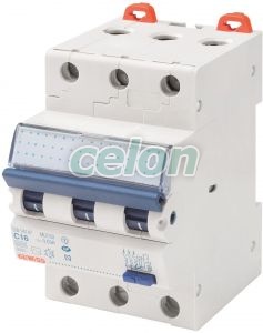 Compact Rcbo 3P C6 4.5Ka Ac/0.03 3M GW94045 - Gewiss, Alte Produse, Gewiss, Aparataje modulare, Gama 90 RCD, Gewiss