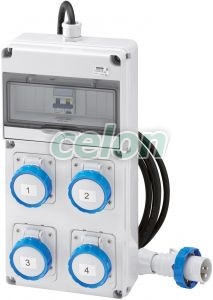 Q-Din 10M:4 Iec309 Ip65 Mobile GW68204N - Gewiss, Alte Produse, Gewiss, Prize si fise industriale, Gama 68 ACS, Gewiss