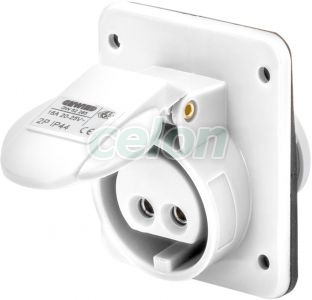 Ip44 10°P.Receptacle 2P 16A 42V 12H GW62267 - Gewiss, Egyéb termékek, Gewiss, Ipari dugvillák és dugaszoló aljzatok, IEC 309 HP rendszer, Gewiss