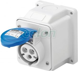 Ip44 10°W.Receptacle 2P+E 32A 230V 6H GW62415 - Gewiss, Egyéb termékek, Gewiss, Ipari dugvillák és dugaszoló aljzatok, IEC 309 HP rendszer, Gewiss