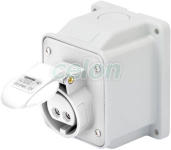 Ip44 10°W.Receptacle 2P 16A 42V 12H GW62458 - Gewiss, Egyéb termékek, Gewiss, Ipari dugvillák és dugaszoló aljzatok, IEC 309 HP rendszer, Gewiss