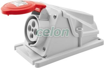 Ip44 90°W.Receptacle 3P+E 16A 400V 6H GW62481 - Gewiss, Egyéb termékek, Gewiss, Ipari dugvillák és dugaszoló aljzatok, IEC 309 HP rendszer, Gewiss