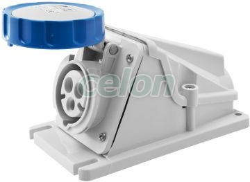 Ip67 90°W.Receptacle 2P+E 16A 230V 6H GW62499 - Gewiss, Egyéb termékek, Gewiss, Ipari dugvillák és dugaszoló aljzatok, IEC 309 HP rendszer, Gewiss