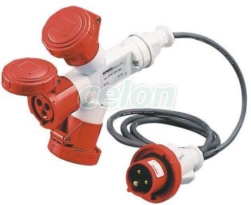 Adaptor 3 Cai Ip67 3P+E 16A 400V+Cablu GW64055 - Gewiss, Alte Produse, Gewiss, Prize si fise industriale, Gama IEC 309 MA, Gewiss