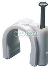 Grey Round Cable Clip D.15-16 GW50616 - Gewiss, Egyéb termékek, Gewiss, Védcsövek, gégecsövek, GW FIT család, Gewiss