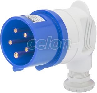 Ip44 90°Std.Plug 3P+E 16A 230V 9H GW60086 - Gewiss, Egyéb termékek, Gewiss, Ipari dugvillák és dugaszoló aljzatok, IEC 309 HP rendszer, Gewiss