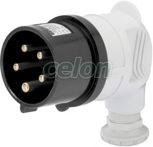 Ip44 90°Std.Plug 3P+N+E 16A 500V 7H GW60092 - Gewiss, Egyéb termékek, Gewiss, Ipari dugvillák és dugaszoló aljzatok, IEC 309 HP rendszer, Gewiss