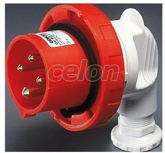 Ip67 90°Std.Plug 3P+E 16A 400V 6H GW60112 - Gewiss, Egyéb termékek, Gewiss, Ipari dugvillák és dugaszoló aljzatok, IEC 309 HP rendszer, Gewiss