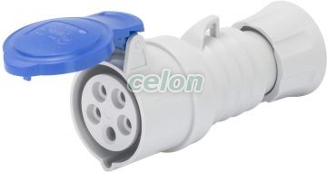 Connector Hp Ip44 3P+E 16A 230V 9H Fw GW62005FH - Gewiss, Egyéb termékek, Gewiss, Ipari dugvillák és dugaszoló aljzatok, IEC 309 HP rendszer, Gewiss