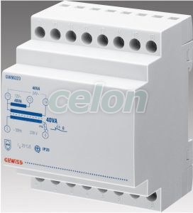 Safety Transformer 40 Va 230V GW96323 - Gewiss, Egyéb termékek, Gewiss, Moduláris szerelvények, 90 AM rendszer, Gewiss