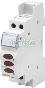 Indicator Lamp Triple Red 16A 230V 1M GW96592 - Gewiss, Egyéb termékek, Gewiss, Moduláris szerelvények, 90 AM rendszer, Gewiss