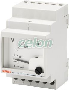 Analogue Voltmeter 0-500V 3M GW96862 - Gewiss, Egyéb termékek, Gewiss, Moduláris szerelvények, 90 AM rendszer, Gewiss