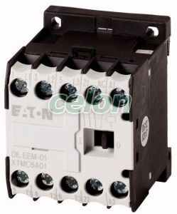 Contactor 3Kw Ac-3 1Ni DILEEM-01-G(12VDC) -Eaton, Alte Produse, Eaton, Întrerupătoare și separatoare de protecție, Eaton