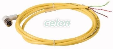 Cable 3Pin, Ac, Angled/Open, 2M CSAR3F3CY2202 -Eaton, Automatizari Industriale, Senzori Fotoelectrici, proximitate, identificare, presiune, Conectori si accesorii pentru senzori, Eaton