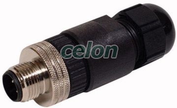 Male Plug 4 Pol. Straight CSDSM4 -Eaton, Automatizari Industriale, Senzori Fotoelectrici, proximitate, identificare, presiune, Conectori si accesorii pentru senzori, Eaton