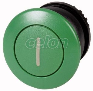 Gombafejű nyomógomb, zöld M22S-DP-G-X1 -Eaton, Egyéb termékek, Eaton, Kapcsolókészülékek, Eaton