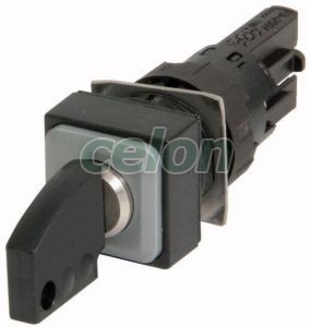 Kulcsos kapcsoló, 2 állású, fekete Q18S1R -Eaton, Egyéb termékek, Eaton, Kapcsolókészülékek, Eaton