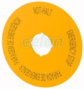 Not-Halt Schild M22-Xak12 121086-Eaton, Alte Produse, Eaton, Întrerupătoare și separatoare de protecție, Eaton