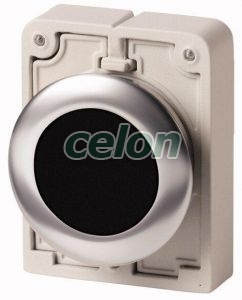 Pushbutton, Flushed, Stay-Put, Metal Ring, Black M30C-Fdr-S 182942-Eaton, Alte Produse, Eaton, Întrerupătoare și separatoare de protecție, Eaton