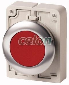 Pushbutton, Flushed, Stay-Put, Metal Ring, Red M30C-Fdr-R 182944-Eaton, Alte Produse, Eaton, Întrerupătoare și separatoare de protecție, Eaton