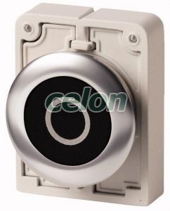 Pushbutton, Flushed, Spring-Return, Metal Ring, Black O M30C-Fd-S-X0 182961-Eaton, Alte Produse, Eaton, Întrerupătoare și separatoare de protecție, Eaton