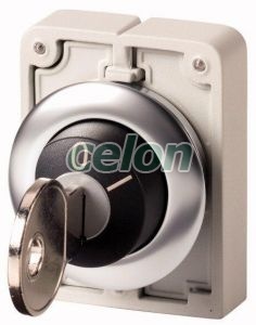 Key-Operated Actuator, 2 Positions (0), Stay-Put, Metal Ring, Ms4 Locker, 50° M30C-Fwrs-Ms4-A1 187056-Eaton, Alte Produse, Eaton, Întrerupătoare și separatoare de protecție, Eaton