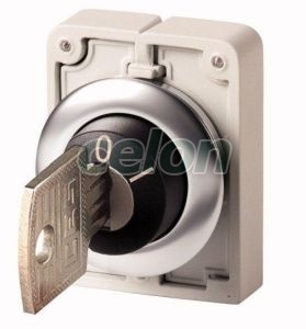 Key-Operated Actuator, Master Key System, 2 Positions, Stay-Put, Metal Ring, 60° M30C-Fwrs-Sa(*)-* 187064-Eaton, Alte Produse, Eaton, Întrerupătoare și separatoare de protecție, Eaton