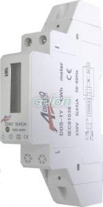 Contor electric digital monofazat 02-553/DIG  - Adeleq, Aparataje modulare, Contoare electrice, Contoare electrice modulare, Adeleq