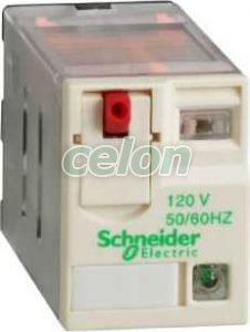 Zelio RPM teljesítményrelé, 2CO, 15A, 120VAC, tesztgomb, LED, Automatizálás és vezérlés, Interfész, mérő- és vezérlőrelék, Interfész relék, Schneider Electric