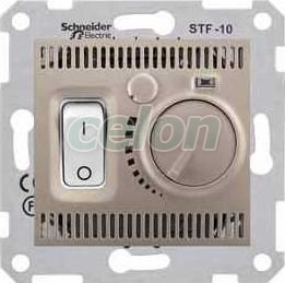 SEDNA Termostat incalzire in pardoseala 10A IP20 Titan SDN6000368 - Schneider Electric, Prize - Intrerupatoare, Gama Sedna - Schneider Electric, Sedna - Titan, Schneider Electric