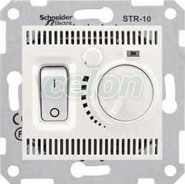 SEDNA Termostat 10A IP20 Crem SDN6000123 - Schneider Electric, Prize - Intrerupatoare, Gama Sedna - Schneider Electric, Sedna - Crem, Schneider Electric