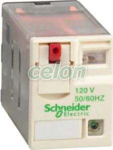 Zelio RXM miniatűr relé, 4CO, 3A, 110VDC, tesztgomb, LED, alacsony szintű, Automatizálás és vezérlés, Interfész, mérő- és vezérlőrelék, Interfész relék, Schneider Electric