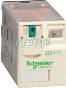 Zelio RXM miniatűr relé, 4CO, 6A, 220VDC, tesztgomb, Automatizálás és vezérlés, Interfész, mérő- és vezérlőrelék, Interfész relék, Schneider Electric