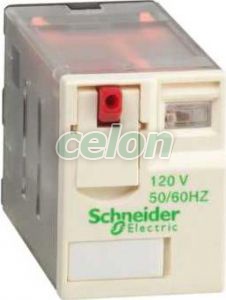 Zelio RXM miniatűr relé, 3CO, 10A, 120VAC, tesztgomb, Automatizálás és vezérlés, Interfész, mérő- és vezérlőrelék, Interfész relék, Schneider Electric