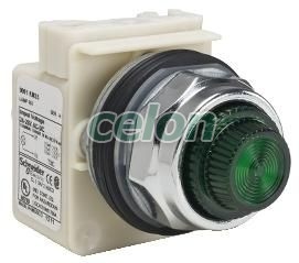 Lampa Semn.,Lentila Verde,30Mm,28V, Automatizari Industriale, Butoane, Comutatoare, Lampi, cutii cu butoane si joystickuri, Butoane, selectoare si lampi din metal Ø30, Lampi pilot de semnalizare metalice Ø30, Schneider Electric