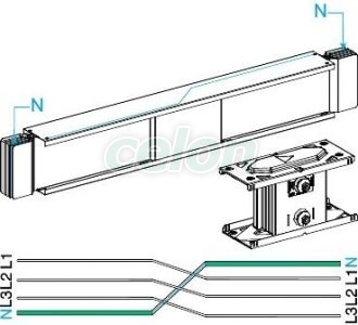 Kt 4X1000Al Elem Drept Inversare Neutru, Materiale si Echipamente Electrice, Bare capsulate, busbars, Bara capsulata - Canalis KT, Schneider Electric