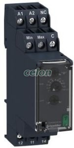 Zelio Control folyadékszint-figyelő relé, 1CO, 8A, 24…240VAC/DC, mérési tart.:5…100kOhm, ki- és bekapcsolás késlelt., Automatizálás és vezérlés, Interfész, mérő- és vezérlőrelék, Időrelék, Schneider Electric