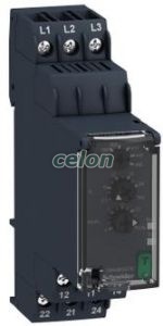 Zelio Control háromfázisú fázisfigyelő relé, kikapcsolás késleltetővel, 2CO, 8A, 380…480VAC, Automatizálás és vezérlés, Interfész, mérő- és vezérlőrelék, Időrelék, Schneider Electric