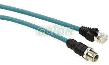 Kábel, Ethernet, IP67 M12 / RJ45, 3m, Automatizálás és vezérlés, PLC és egyéb vezérlők, Ipari Switchek, Schneider Electric