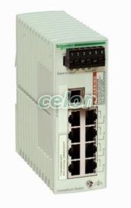 ConneXium Basic switch, 6 x TX réz + 2 x FX-MM optika, menedzselhető, Automatizálás és vezérlés, PLC és egyéb vezérlők, Ipari Switchek, Schneider Electric