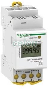 iEM2100 egyfázisú fogyasztásmérő 63A kijelzővel A9MEM2100 - Schneider Electric, Moduláris készülékek, Fogyasztásmérők, Sorolható fogyasztásmérők, Schneider Electric