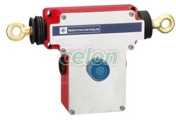 Dual Emergency Stop Rope Pull Switch, Automatizari Industriale, Echipamente de securitate, Comutatori declansare urgenta, semnalizare avarie, Telemecanique