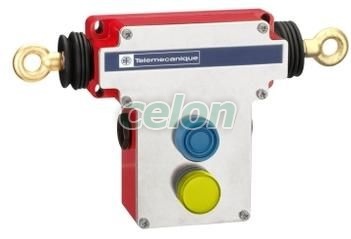 Dual Emergency Stop Rope Pull Switch, Automatizari Industriale, Echipamente de securitate, Comutatori declansare urgenta, semnalizare avarie, Telemecanique